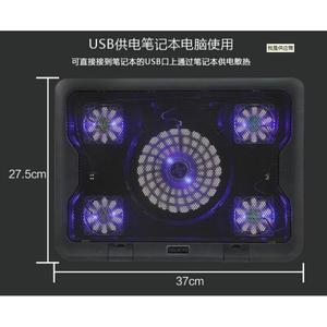 C5 Laptop <b>Cooling</b> <b>Pad</b> 5 Fans Air-Cooled Plastic Notebook Cooler Stand - Product Image 3