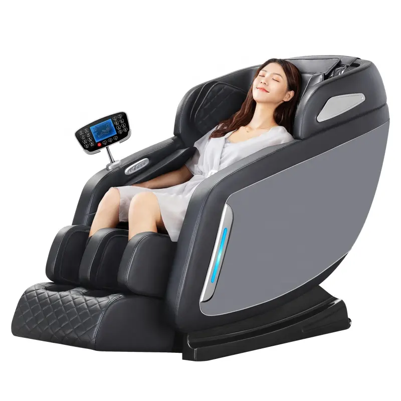Leercon cadeira massageadora 4d, melhor corpo inteiro 3d zero gravidade shiatsu s l pista pé rolo de bem-estar reclinação aquecimento