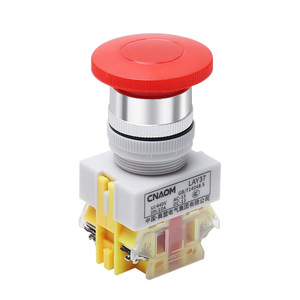 Interrupteur à bouton-poussoir à tête de champignon LAY37-11M 22MM 10A 1NO à bornes à vis IP40 en plastique à réinitialisation automatique - Product Image 5
