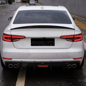 สปอยเลอร์กันชนหลังรถยนต์ ฝาครอบป้องกันกันชน ชุดแต่งสำหรับ Audi A4 S4 2017-2018 อุปกรณ์ตกแต่งรถยนต์ - Product Image 4
