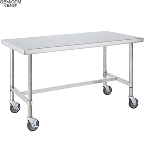 <span class=keywords><strong>NSF</strong></span>-Zertifizierte Hochbelastbare Edelstahl-Werkbank 2 Regale Stapelbar Korrosionsbeständig Abnehmbare Kücheninseln und -wagen - Product Image 3