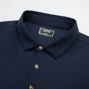 Aristino เสื้อโปโลแขนสั้นสำหรับผู้ชายแบบลำลองผ้าสักหลาดสีทึบ APS009AS1แบบผ้ากว้างผ้าทอแบบไม่ทอ - Product Image 2