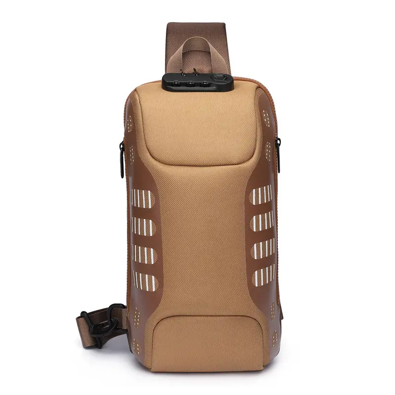 Ozuko 9339 New Arrival Waterproof Custom Sling Bag For Men Logo Pure Fashion Chest Bag Sport Mini Crossbody Bag Luxury For Men