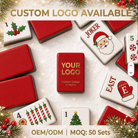 Ensemble de Mahjong Américain de Noël Compatible avec les Pions en Acrylique de Luxe Standard NMJL – Cadeau de Fêtes