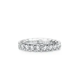 Kustom mewah baru mode perhiasan halus perak S925 perhiasan 5A berwarna Cz kubik zirkonia cincin keabadian perhiasan cincin
