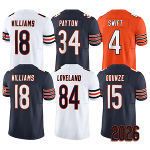 Caleb Williams 2026 pour hommes # 18 maillots de football cousus Walter Payton Luther Burden III Colston Loveland Rome Odunze S-3XL - Product Image 1