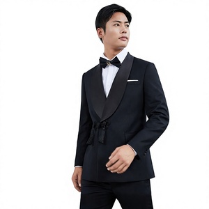 Costume de <span class=keywords><strong>soirée</strong></span> sur mesure à simple boutonnage orné de perles pour <span class=keywords><strong>homme</strong></span> – <span class=keywords><strong>Ensemble</strong></span> de costume de cérémonie haut de gamme sur mesure - Product Image 1