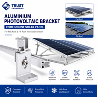Système de montage de panneaux solaires universels en aluminium pour l'installation sur toits plats et en métal