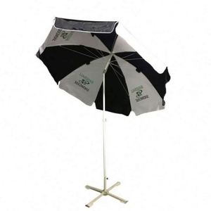 Parasol de plage résistant au vent à faible MOQ avec impression de logo et fonction d'inclinaison - Product Image 2