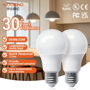 Bombilla LED A60 de Ahorro de Energía Woojong, <span class=keywords><strong>Base</strong></span> <span class=keywords><strong>E27</strong></span> <span class=keywords><strong>E26</strong></span> B22, 3W-24W, Lámpara de Alto Brillo, Certificación CE ERP, para Iluminación Interior del Hogar - Product Image 2