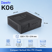 Boîtier Mini ITX Vertical K06 Slim pour PC de Bureau SFF, Supporte les Disques Durs 2,5'' et 3,5'', OEM ODM, Système Intégré Industriel et de Bureau