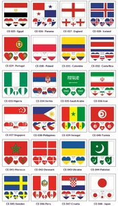 Tatuajes Temporales Desechables <span class=keywords><strong>de</strong></span> Banderas Nacionales, Pegatinas Resistentes al Agua para Aficionados al Deporte - Product Image 4