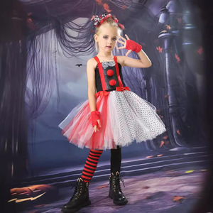 Disfraz de Payaso Malvado de Película y Televisión para Niñas, Estilo Nuevo de HP, para Halloween, Tutú Rojo de Poliéster - Product Image 3