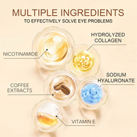 Crème pour les yeux à l'or 24 carats avec caféine, hydratation intense, éclaircissante, raffermissante, anti-âge, pour les cernes, vente en gros, étiquette privée