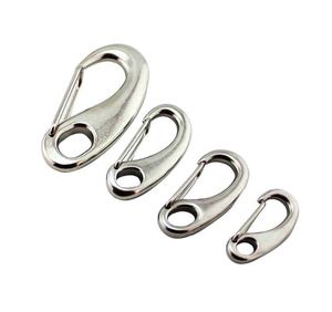 Нержавеющая сталь, 316, морской оснастки, крючок для ворот, 30 мм, пружинный карабин, зажим для флага, фурнитура для яхт, лодки, Яйцевидный крюк - Product Image 3