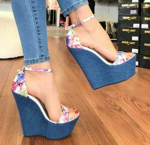 2025 China New Fashion Embroidery Retro Catwalk Breathable Non-slip High Heel <b>Sandals</b> Spring Wedge <b>Sandals</b> with EVA Insole - Product Image 2