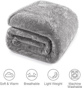 Bán số lượng lớn giá rẻ sợi nhỏ màu xám flannel Fleece chăn, chấp nhận màu sắc và kích thước tùy biến - Product Image 2