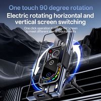 Support magnétique de voiture JEDI pour téléphones pliables avec support d'évent de charge rapide sans fil à double Coi avec lumière ambiante