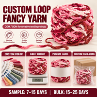 Chunky Hand Knitting Yarn Multicolor Mixed Color Soft Loop Texture Fancy Yarn Ball for Crochet Blanket Craft