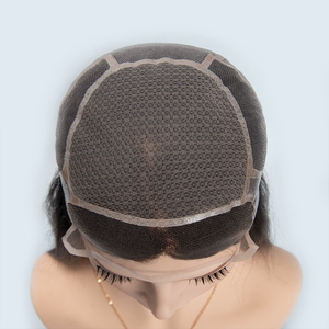 Perruque médicale en PU sans colle, entièrement personnalisée, en cheveux humains, pour la remplacement capillaire en cas d'alopécie ou de perte de cheveux – Vente en gros usine - Product Image 1