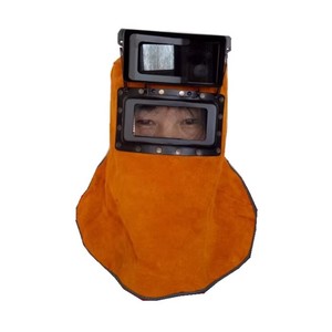 Unisex tinh khiết da bò chống bỏng Mặt nạ hàn mũi thiết kế chịu nhiệt độ cao bảo vệ đầu bảo vệ cổ - Product Image 4
