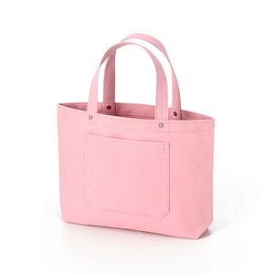 Japan Style National Style Large Capacity <b>Custom</b> Logo Design Cotton Canvas Open Pocket Shopping Tote Bag - Product Image 1