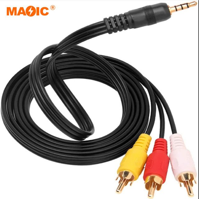 3.5mm Rca to 3 Rca 1.5m Male to Male Composite Audio Video Av Cable Audio Video Plug