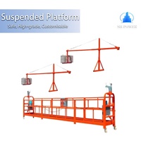 Plateforme suspendue de construction peinte ZLP1000, échafaudage suspendu, plateforme de nettoyage de fenêtres 1000 kg