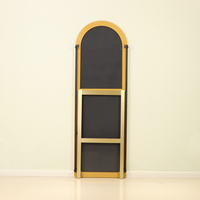 Miroir arc de mariage avec cadre en métal doré, support sans sol, miroir de toilette pleine longueur