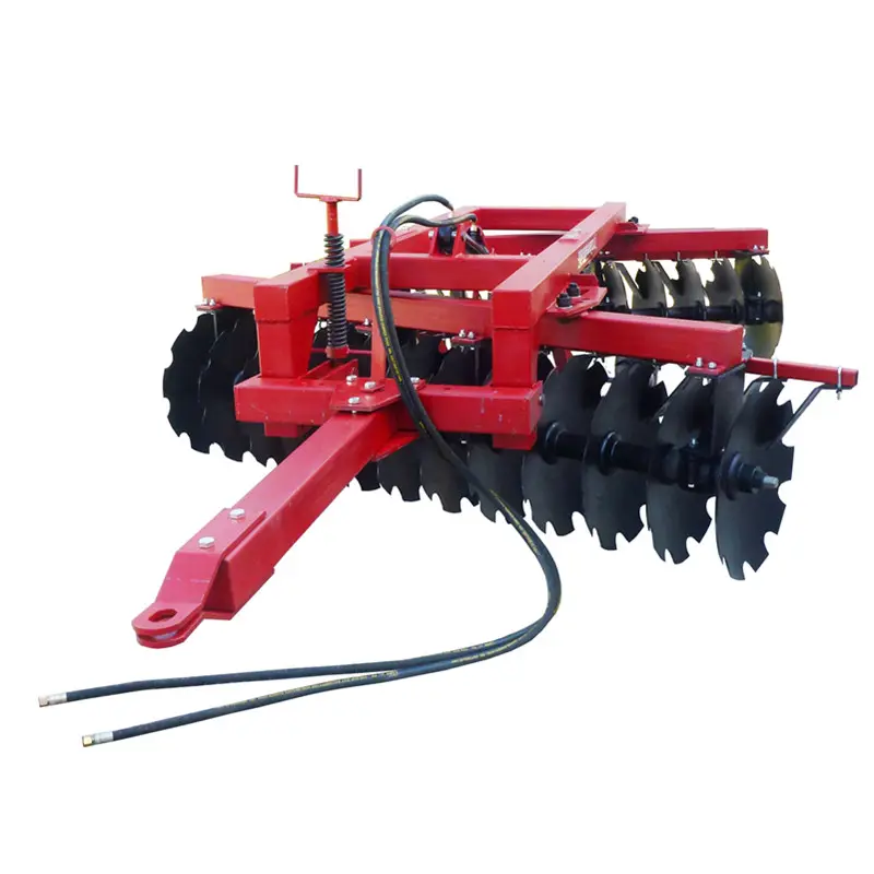 tractor trailed offset heavy duty disc harrow implements with bearing assembly