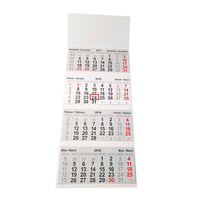 Calendrier mural mensuel personnalisé à 3 plis détachables