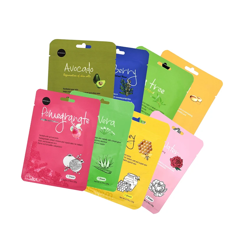 Маска для лица в Корейском стиле, коллаген, чайное дерево, алоэ вера, увлажняющий лист, оптом