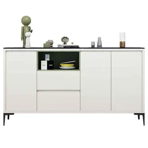 Mobili da cucina moderni e minimalisti in legno bianco credenza in vendita