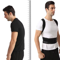 Correcteur de posture dorsal léger en nylon, néoprène et coton, style unique pour le fitness, logo personnalisable