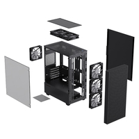 GAMEMAX 240mm su soğutma tasarım mikro bilgisayar kasası masa oyun kasası temperli cam bilgisayar pc kasa