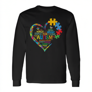 <b>Autism</b> Heart <b>Autism</b> Awareness Long Sleeve T-<b>Shirt</b> - Product Image 2
