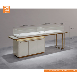 Vitrina <span class=keywords><strong>de</strong></span> Joyería Moderna <span class=keywords><strong>de</strong></span> Lujo en Metal y Vidrio con Cerradura <span class=keywords><strong>para</strong></span> Tienda o Sala <span class=keywords><strong>de</strong></span> Exhibición - Product Image 3