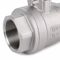 Vanne à boisseau sphérique manuelle XZ 304 en acier inoxydable avec filetage NPT 1/2 po 1000 WOG OEM