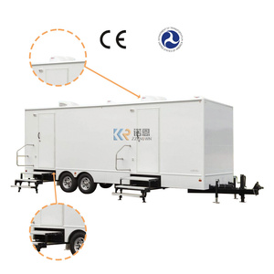 Baños Portátiles de 10 pies, Baño Móvil de Dos Plazas, Baño Público de Bajo Costo, Precio de Remolque de Baño de Lujo OEM - Product Image 1