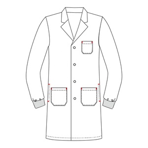 Camice Medico Bianco a Maniche Lunghe per Uomo e Donna, Uniforme da Laboratorio per Farmacia e Bellezza, Camici Bianchi da Ospedale - Product Image 4