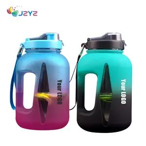 Jzyz Aangepast Logo Grote Capaciteit Fitness Emmer 1.5l Sportwaterfles Draagbare Elastische Plastic Beker Tritan Petg