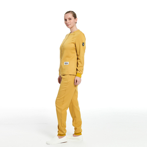 2024 Unisex scrub uniformi set ospedale infermiere salone <span class=keywords><strong>di</strong></span> bellezza uomo donne lavoro lavoro giacca con Zip pantaloni tuta - Product Image 2
