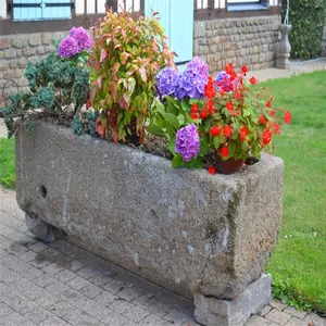 Antique old stone trough ancient stone flower pot landscaping stone water fountain