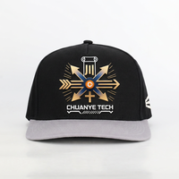 Gorra Snapback Personalizable de 5 Paneles, Bicolor, Estructurada, de Algodón, con Logotipo Bordado en 3D, Casual, Unisex, para Adultos, para Exteriores