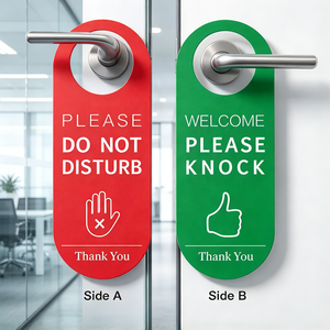 Tarjeta Volante Promocional Personalizada de PVC Impermeable para Colgar en la Puerta, para Marketing de Hoteles, Oficinas y Negocios - Product Image 2