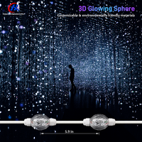 Boule lumineuse RGB à 360 degrés double face, sphère LED 3D pleine couleur pour la décoration extérieure des fêtes et des événements