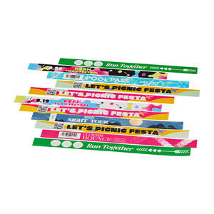 สายรัดข้อมือ AnyWristband สำหรับงานอีเว้นท์ สายรัดข้อมือ YUPO สีสันสดใส แบบแยกชิ้น ขนาด 25 มม. (1 นิ้ว) - Product Image 1