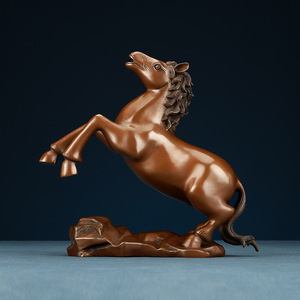Adorno de Caballo del Zodiaco en Bronce, Hecho a Mano, Decoración Feng Shui para el Hogar, Arte Decorativo - Product Image 1