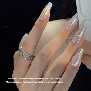 SH Polvo Perlado Brillante para <span class=keywords><strong>Uñas</strong></span> Estilo Japonés, Popular en Internet, Ultrafino, Sin Rastro, Efecto Piel de Hielo, Accesorios DIY para <span class=keywords><strong>Uñas</strong></span> - Product Image 4