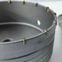 Kit de forets à noyau SDS-Plus HSS TGS 160 mm pour murs en béton avec tige de connexion et coupe-carbure pour murs en briques/ciment